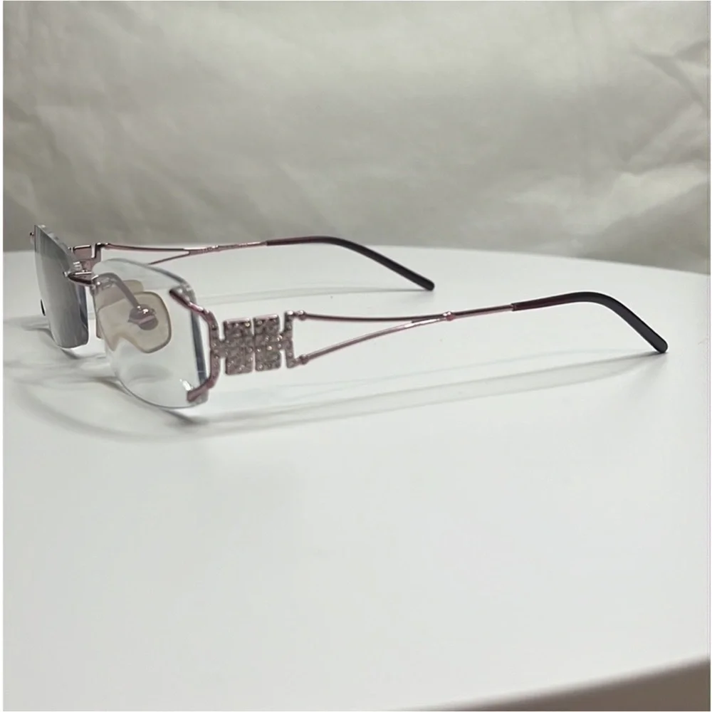 Gorgeous Authentic Versace luxury designer rimless prescription eyeglasses